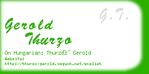 gerold thurzo business card
